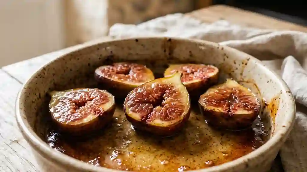 Figues rôties caramélisées à la vanille - Photo de présentation