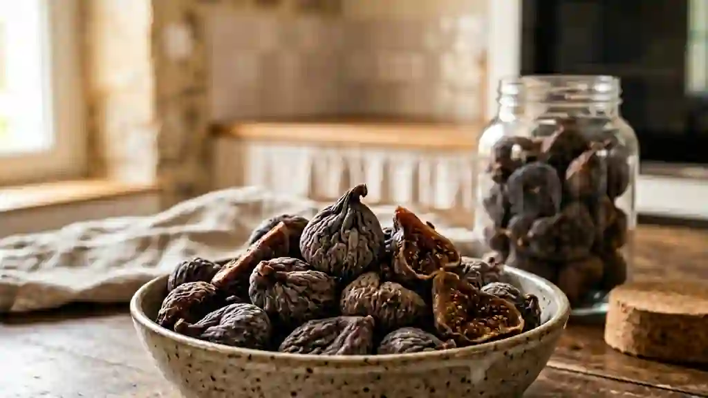 Figues séchées au four, tendres et sucrées - Photo de présentation