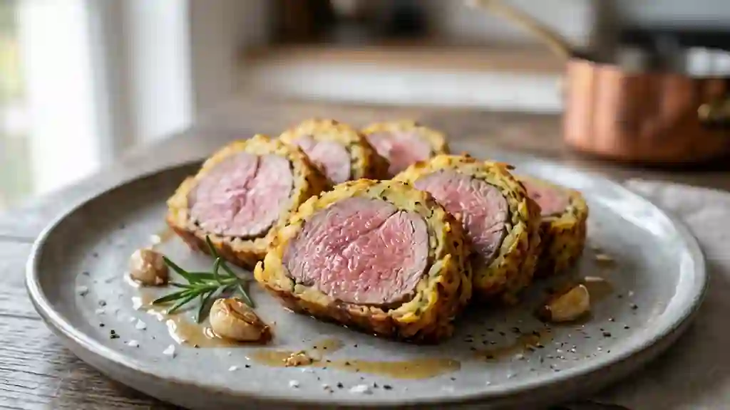 Filet d'Agneau en Croûte de Pommes de Terre - Photo de présentation