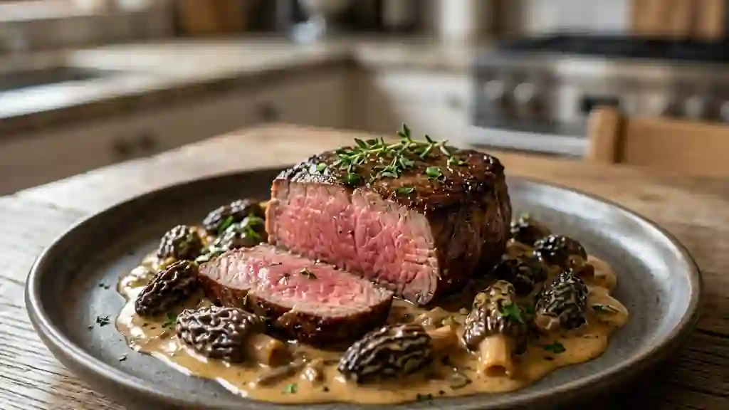 Filet de bœuf fondant aux morilles - Photo de présentation