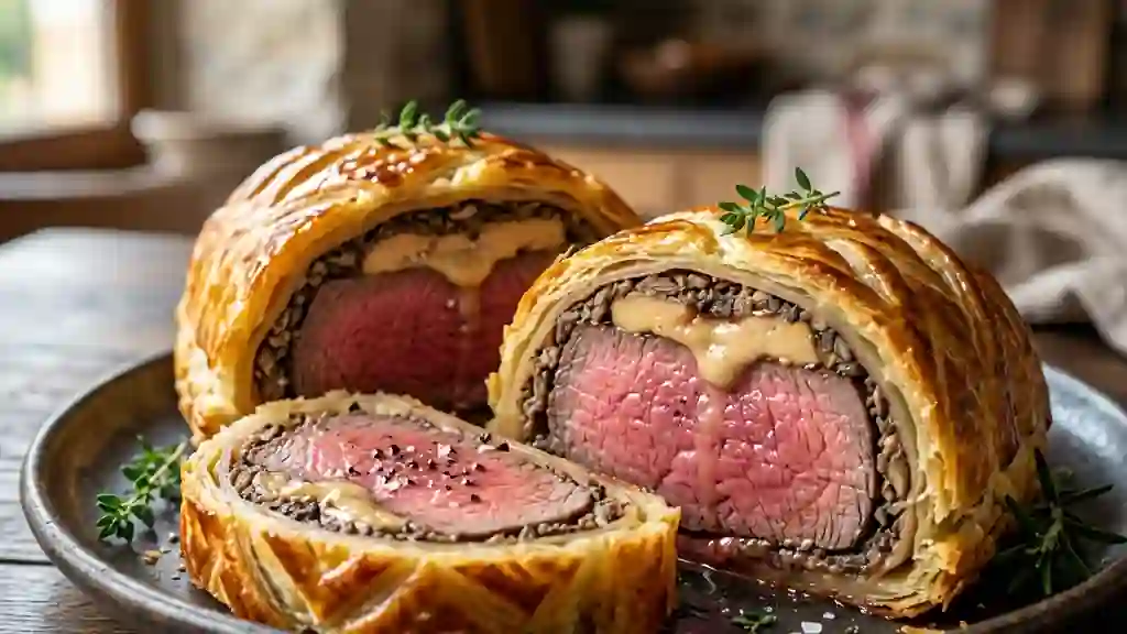 Bœuf en croûte au foie gras fondant et croustillant - Photo de présentation