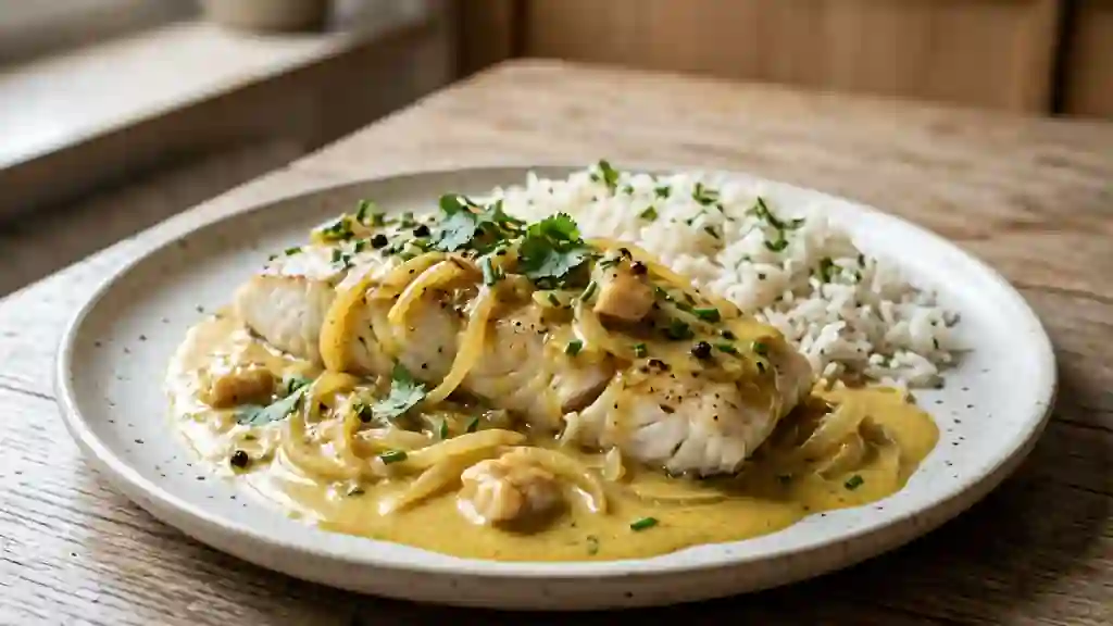 Colin Fondant à la Crème de Curry - Photo de présentation
