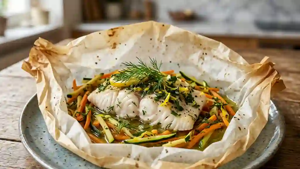 Filet de perche fondant au citron et à l'aneth - Photo de présentation