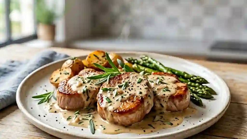 Médaillons de porc fondants à l'estragon - Photo de présentation