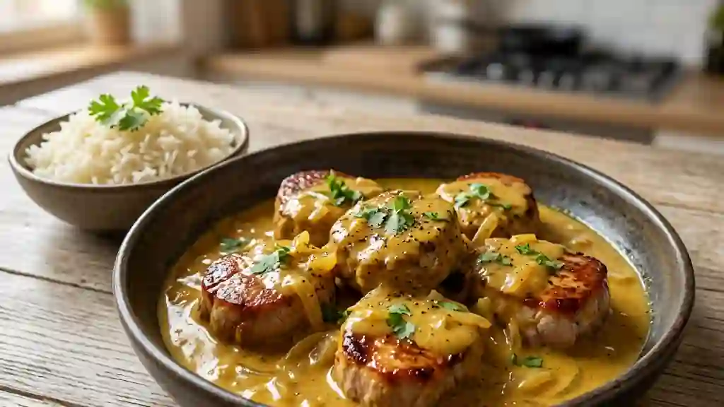 Médaillons de porc au curry fondant - Photo de présentation
