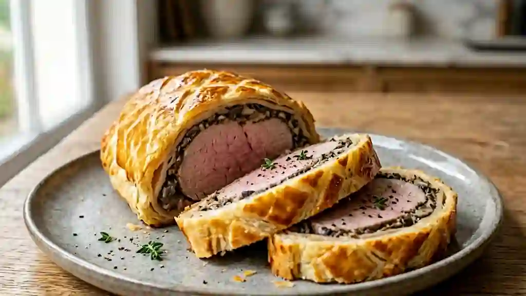 Filet mignon feuilleté aux champignons - Photo de présentation
