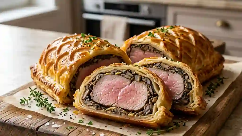 Filet mignon en croûte doré et croustillant - Photo de présentation
