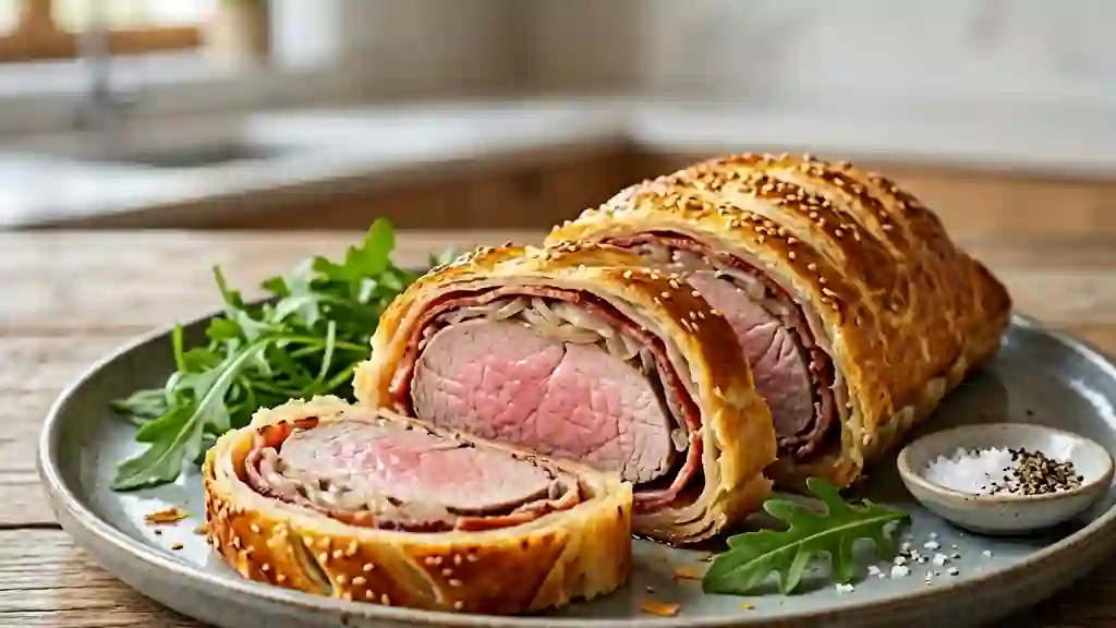 Filet mignon feuilleté au lard fumé - Photo de présentation