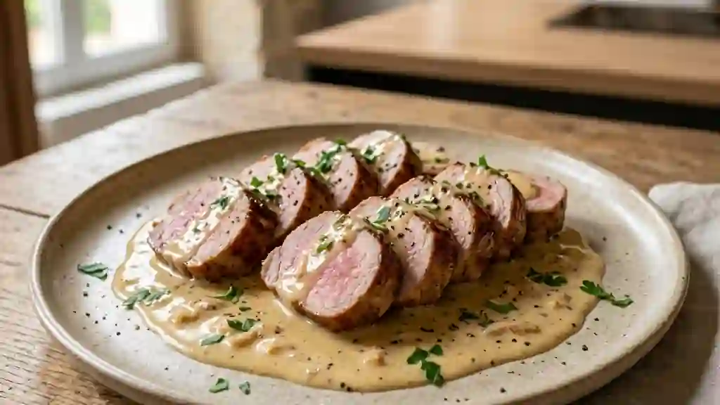 Filet mignon crémeux à la moutarde - Photo de présentation