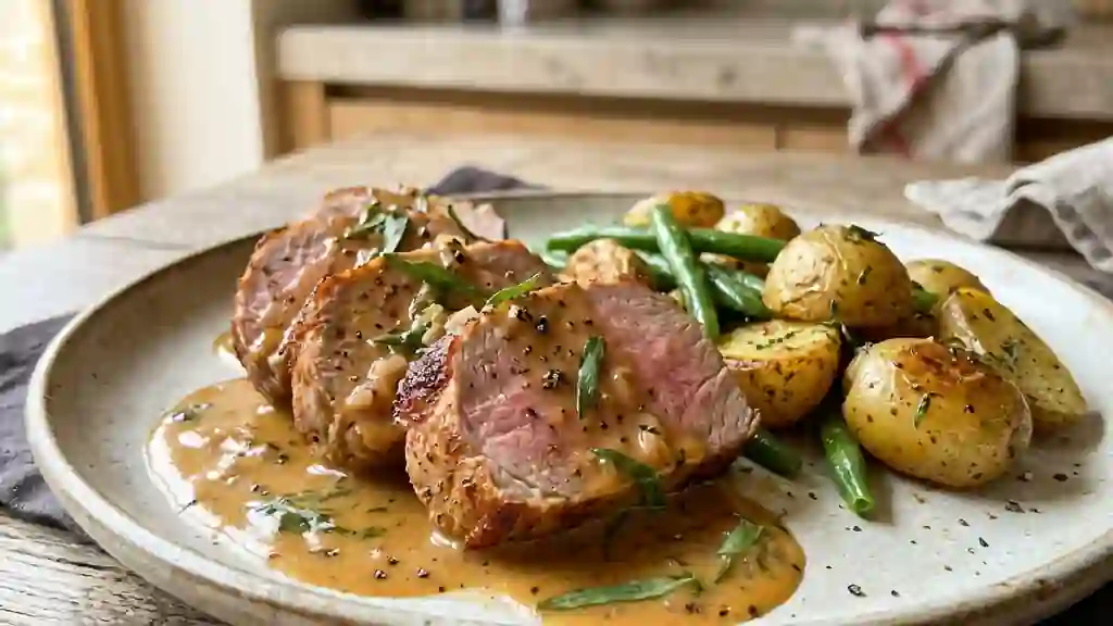 Filet mignon fondant au cidre et estragon - Photo de présentation