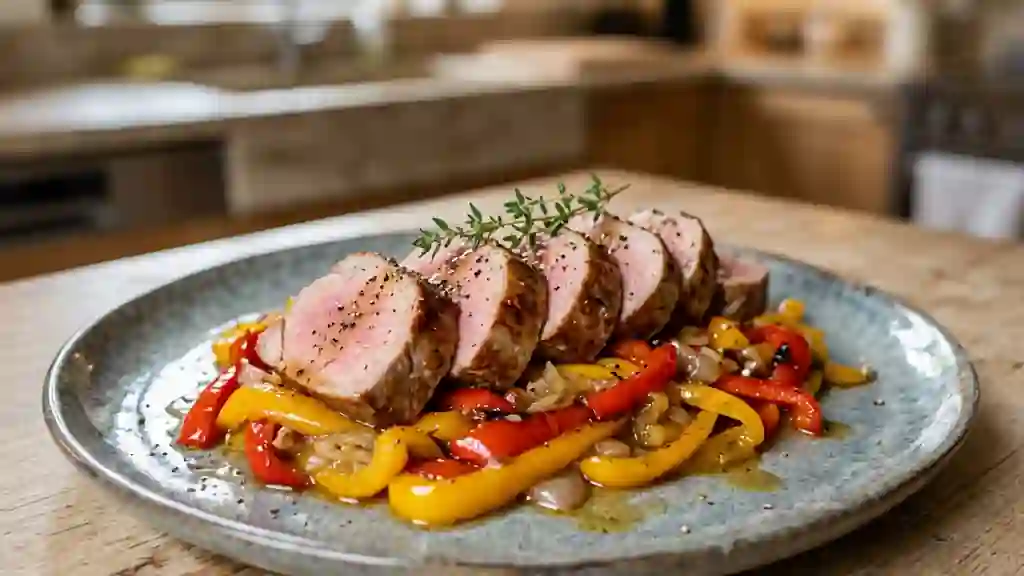 Filet mignon fondant et poivrons confits - Photo de présentation