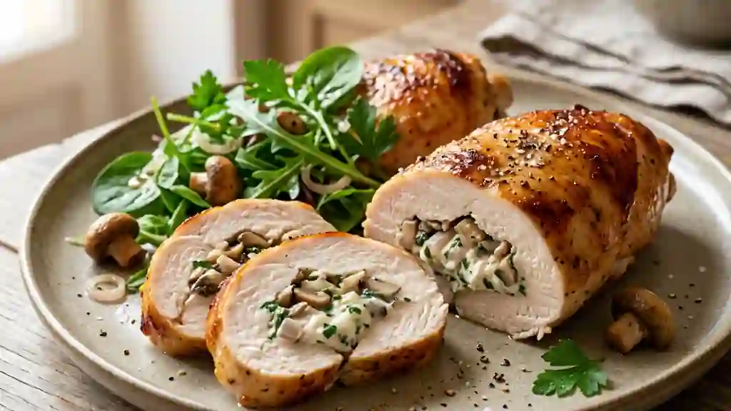 Filets de dinde farcis au fromage fondant - Photo de présentation