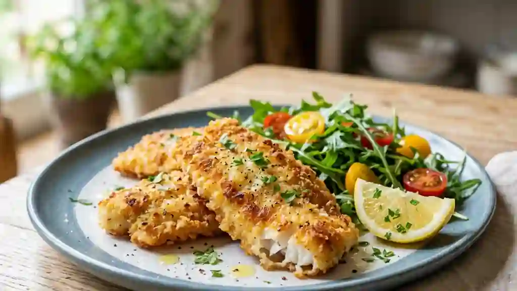 Lieu Jaune en Croûte de Parmesan Croustillante - Photo de présentation