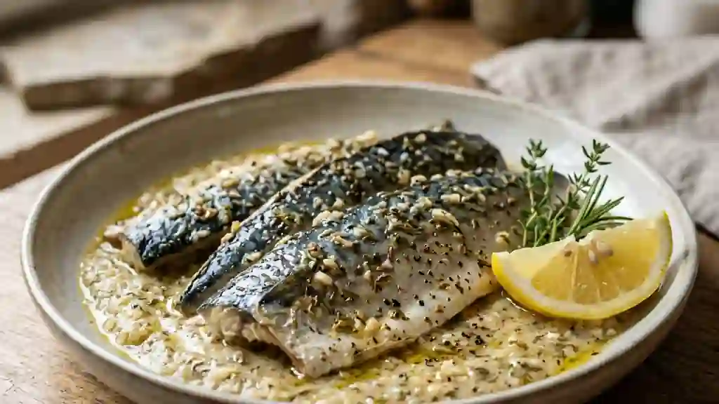 Maquereaux fondants à l'ail et herbes de Provence - Photo de présentation