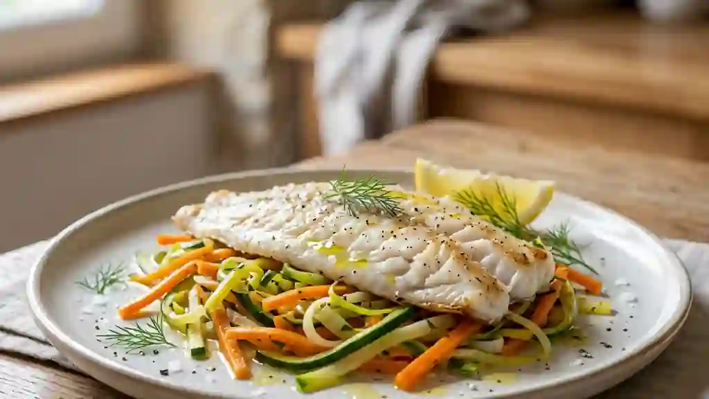 Merlan au four et sa julienne citronnée - Photo de présentation