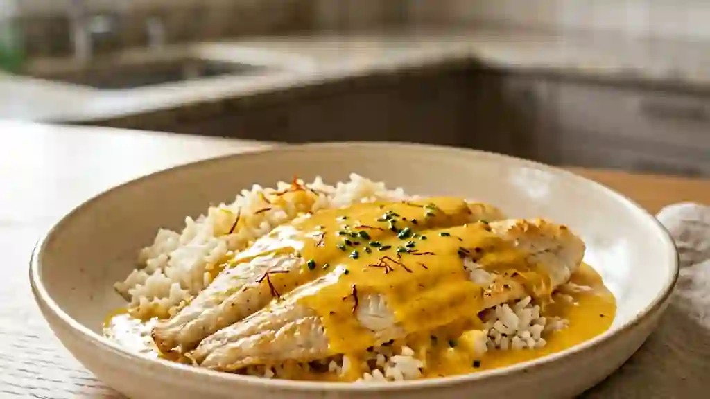Sole à la crème safranée, onctueuse et délicate - Photo de présentation