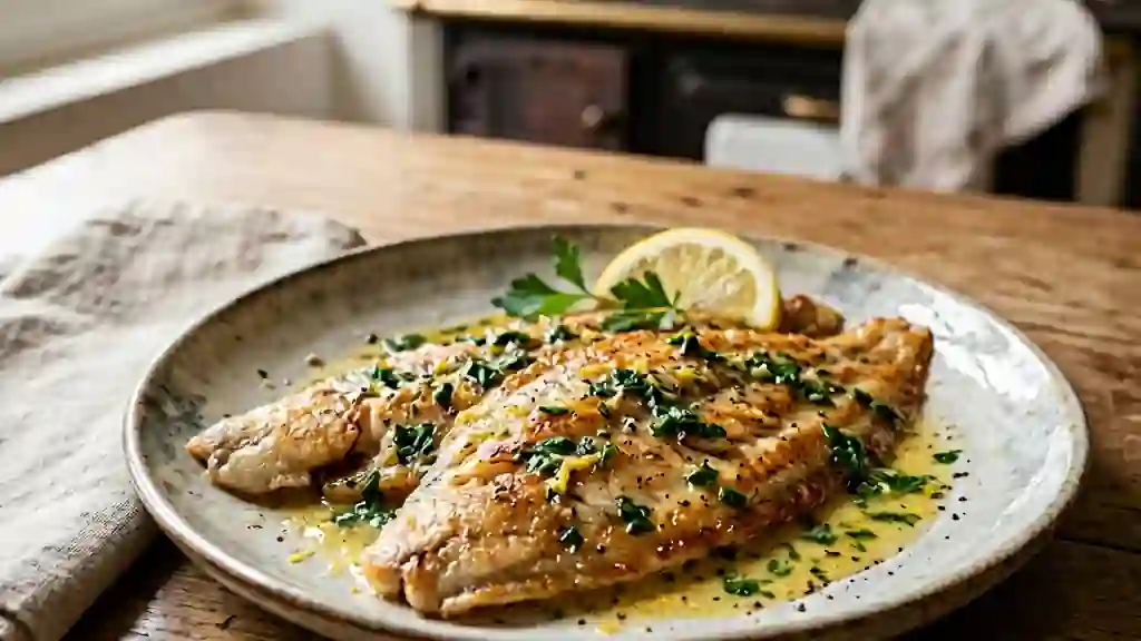 Filets de sole nacrés au beurre citronné - Photo de présentation