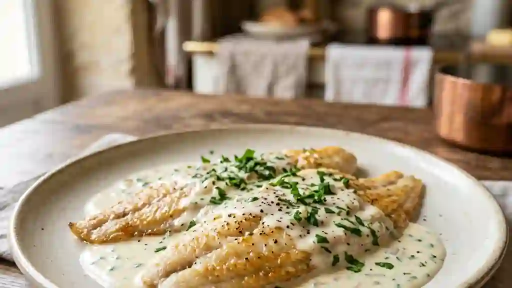 Soles nacrées à la crème citronnée - Photo de présentation