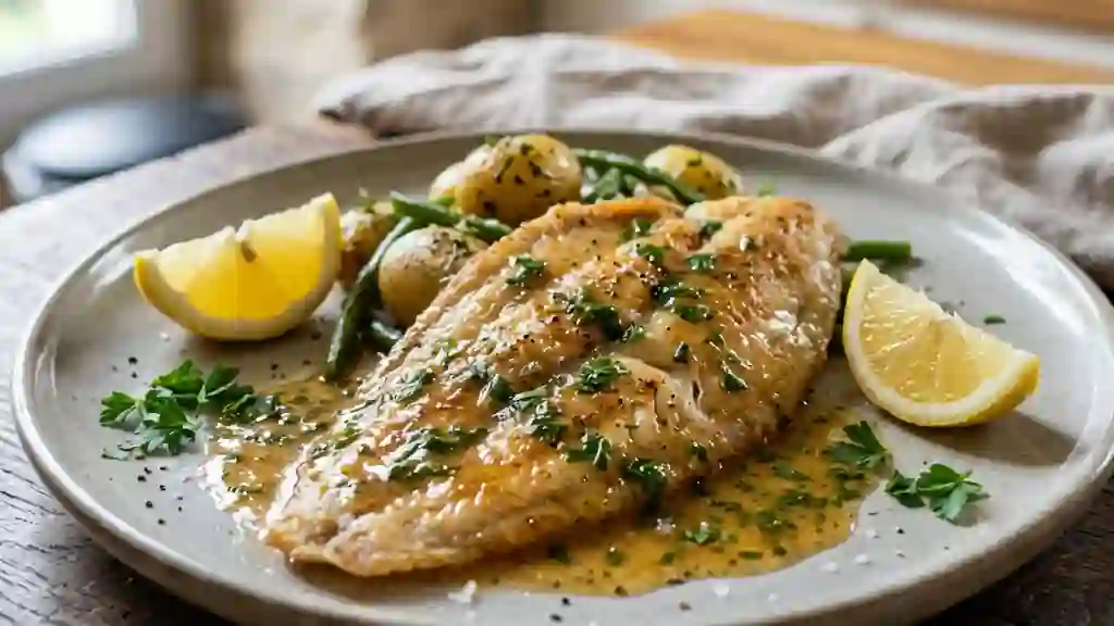 Soles dorées au beurre noisette et citron - Photo de présentation