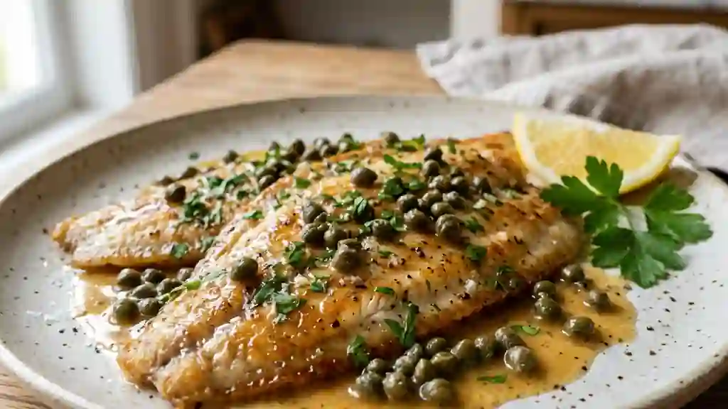 Filets de Sole Fondants au Citron et Câpres - Photo de présentation