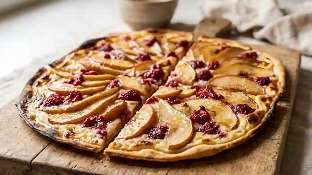 Flammekueche Fruitée Fondante et Croustillante - Photo de présentation