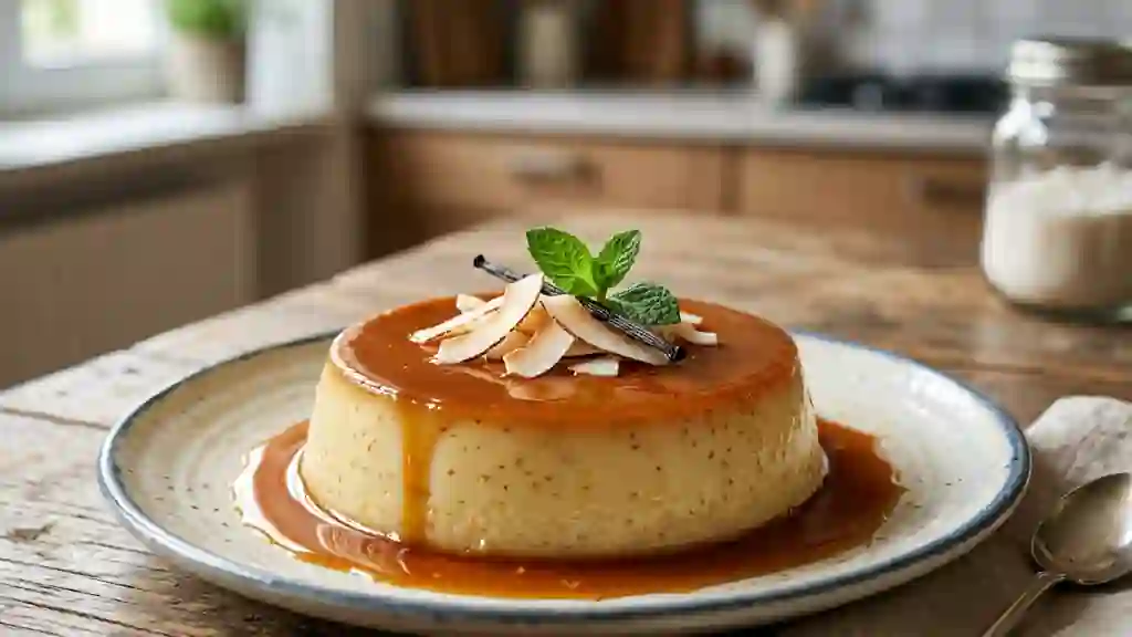 Flan coco fondant et velouté - Photo de présentation