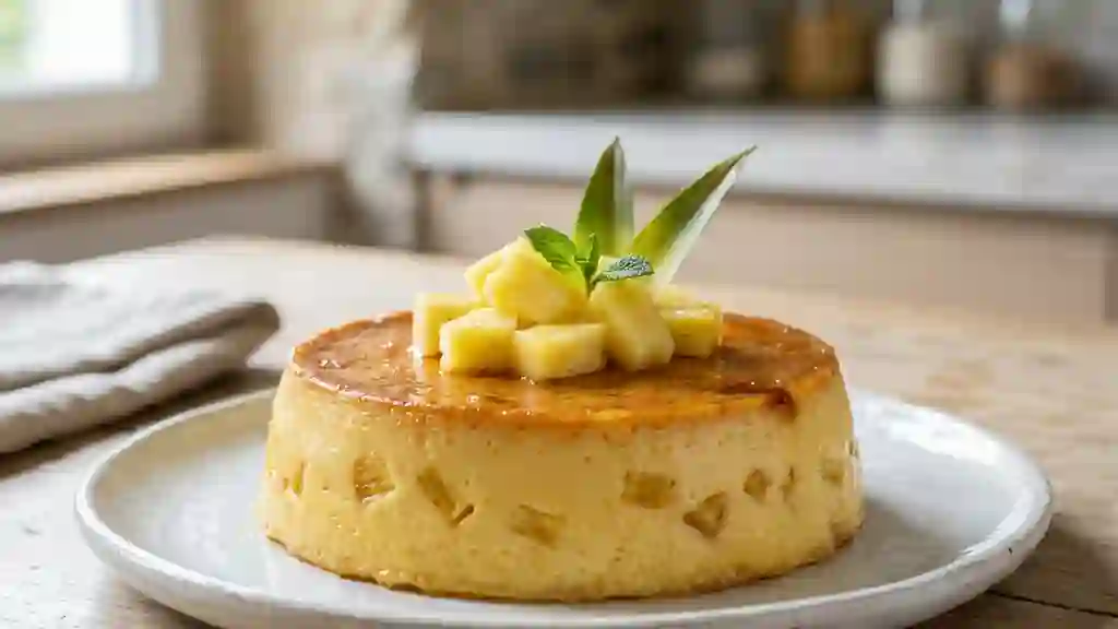 Flan Fondant à l'Ananas Frais - Photo de présentation