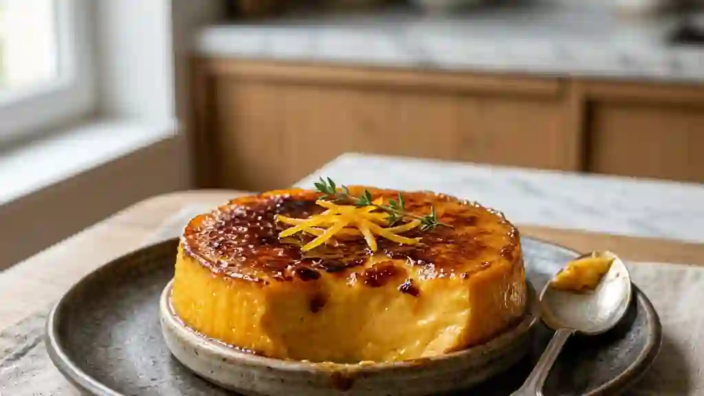 Flan Fondant à l'Orange et Caramel Craquant - Photo de présentation
