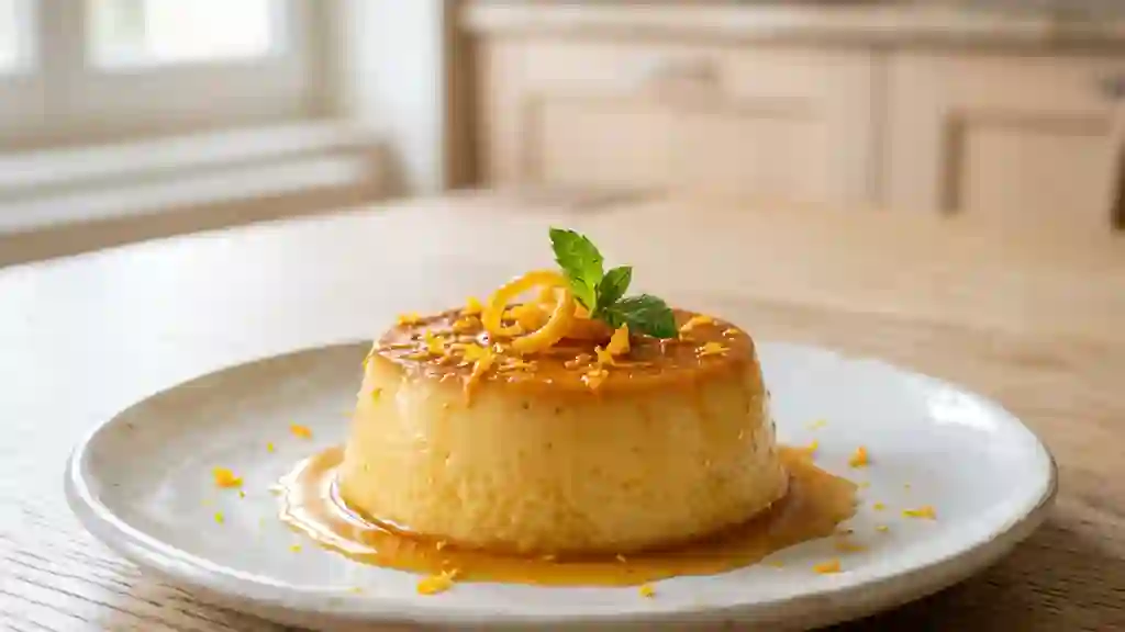 Flan Fondant à l'Orange et Vanille - Photo de présentation