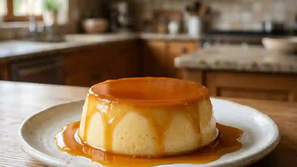 Flan au caramel fondant et vanillé - Photo de présentation
