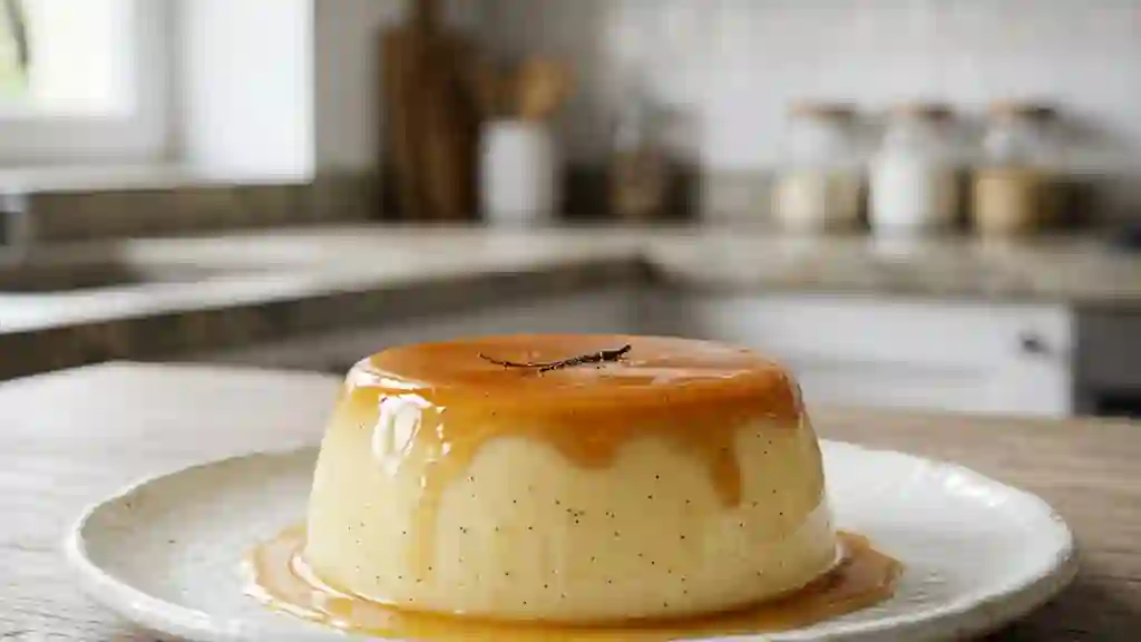 Flan à la vanille soyeux et léger - Photo de présentation