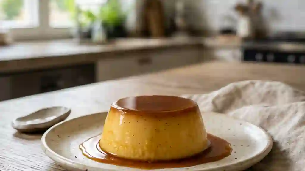 Flan aux œufs soyeux à la vanille - Photo de présentation