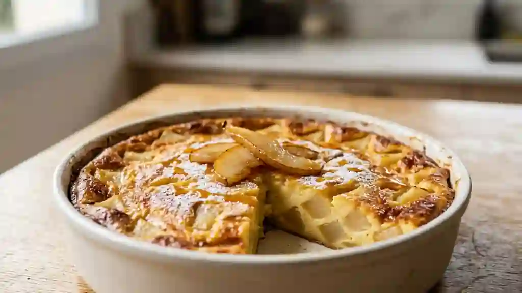Flan aux poires fondant et vanillé - Photo de présentation