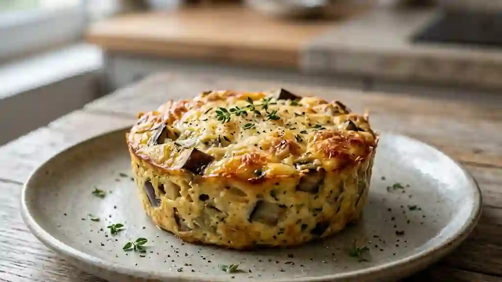 Flan d'aubergines fondant à l'ail - Photo de présentation