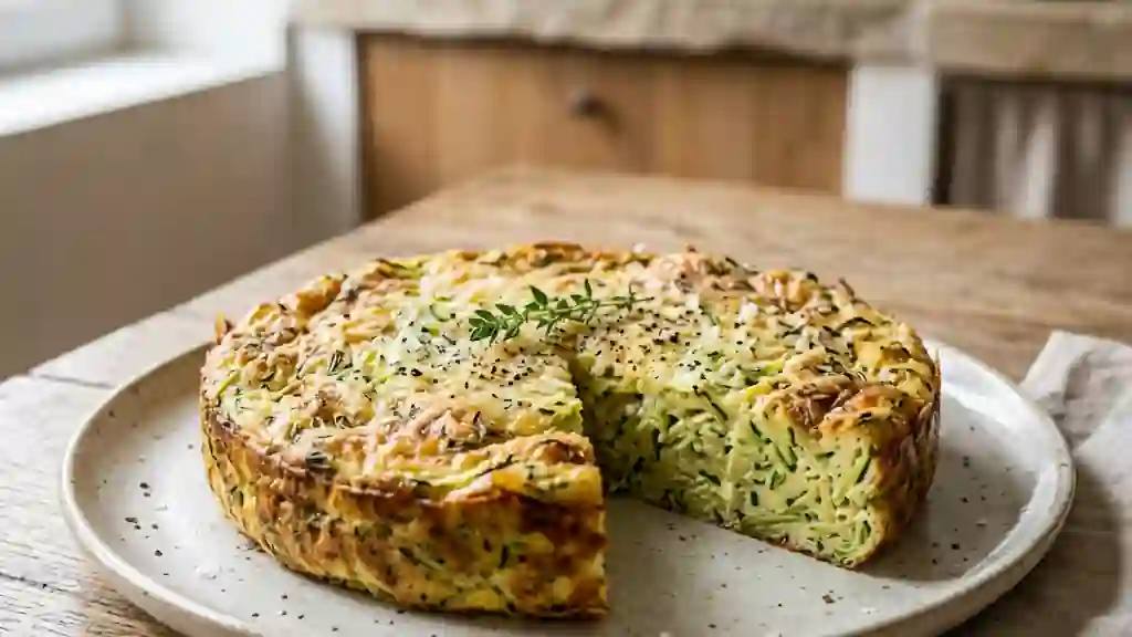 Flan de courgettes fondant aux herbes de Provence - Photo de présentation