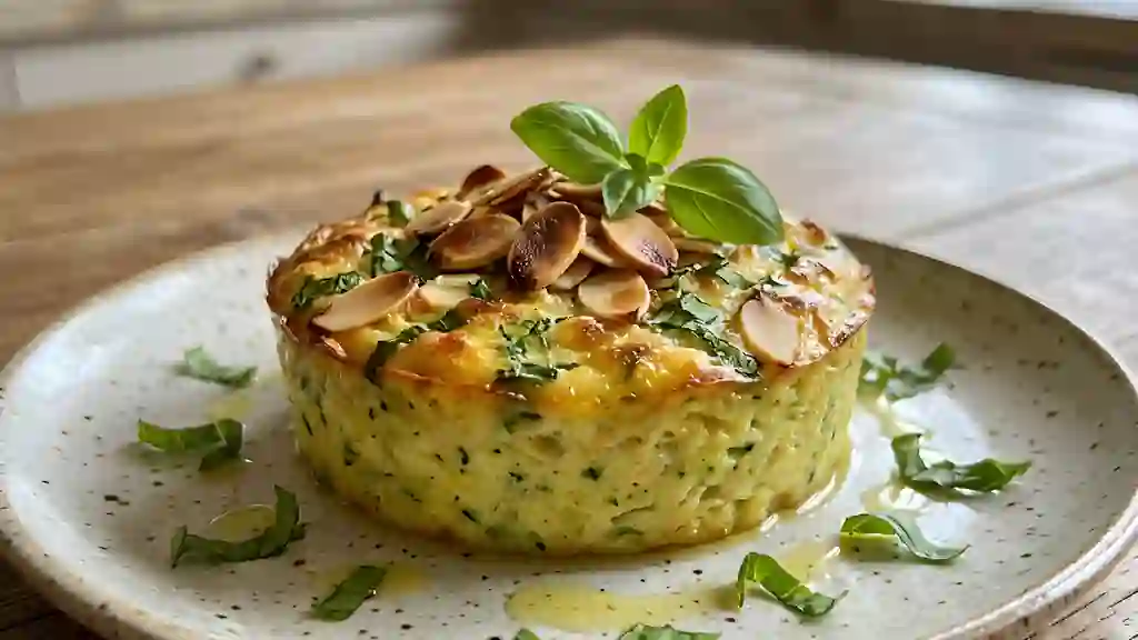 Flan de courgettes aux amandes - Photo de présentation