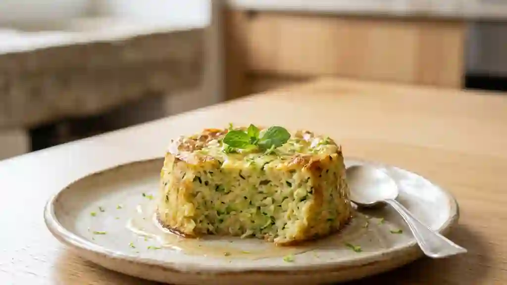 Flan fondant de courgette à la vanille - Photo de présentation