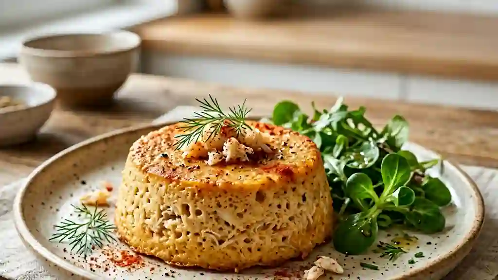 Flan de crabe onctueux et relevé au paprika - Photo de présentation