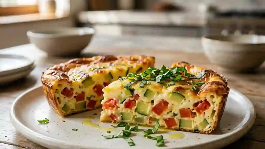 Flan fondant aux légumes du soleil et parmesan - Photo de présentation