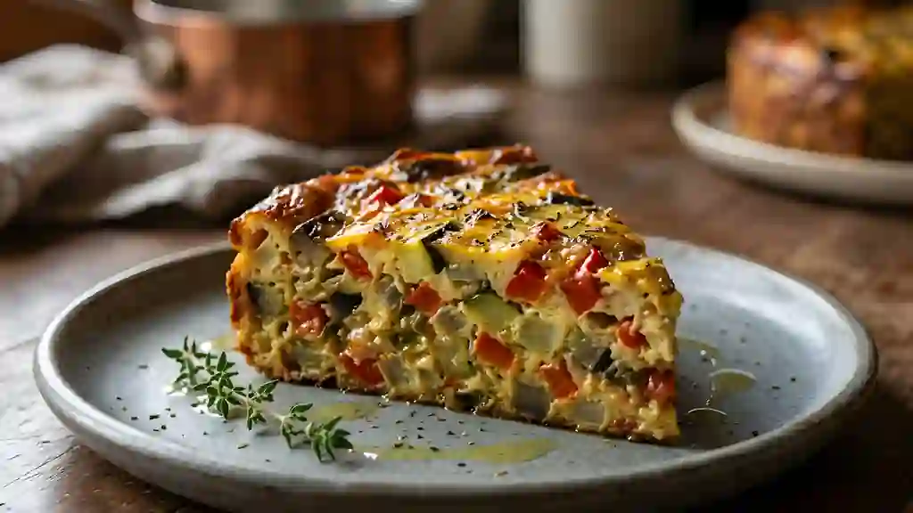Flan de ratatouille fondant aux herbes - Photo de présentation