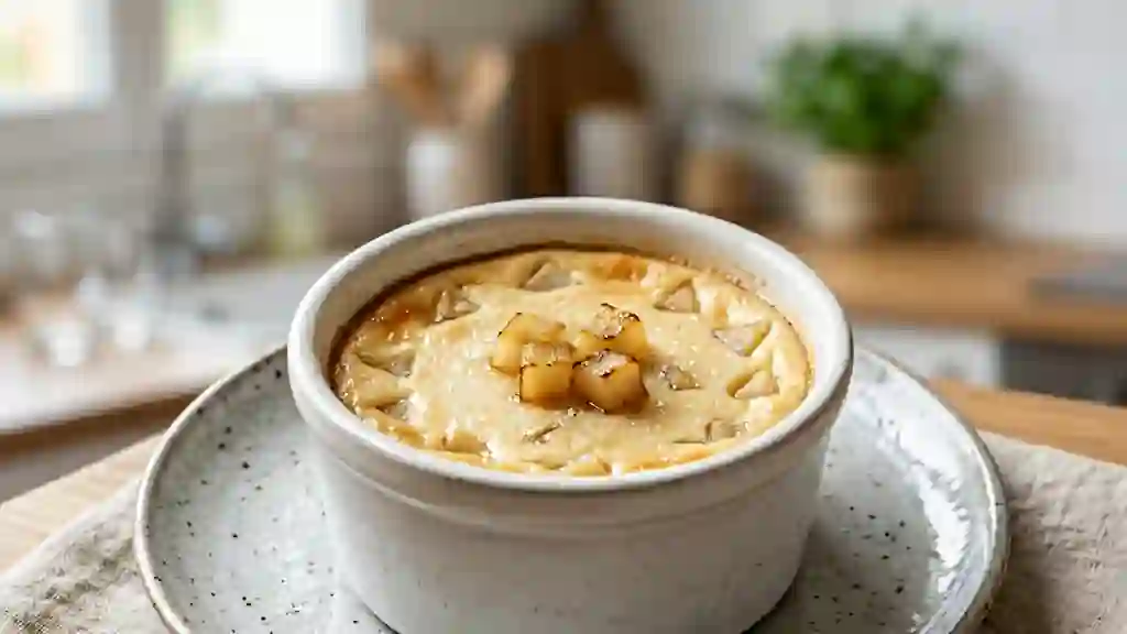 Flan fondant aux poires et vanille - Photo de présentation