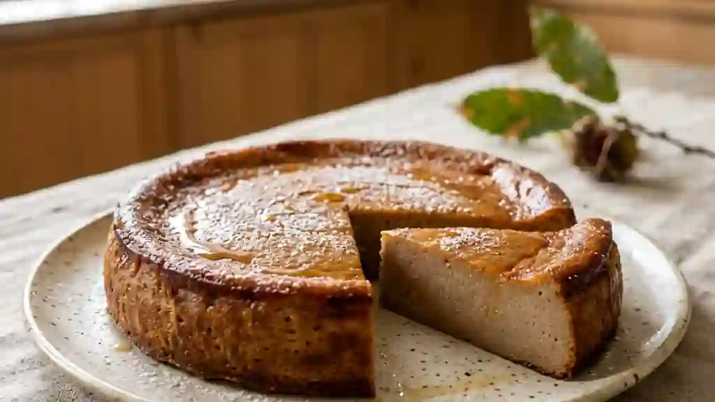 Flan fondant à la farine de châtaigne - Photo de présentation