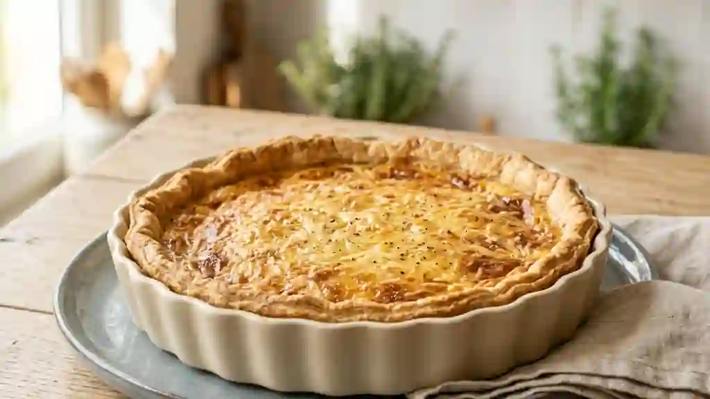 Flan salé fondant au fromage - Photo de présentation