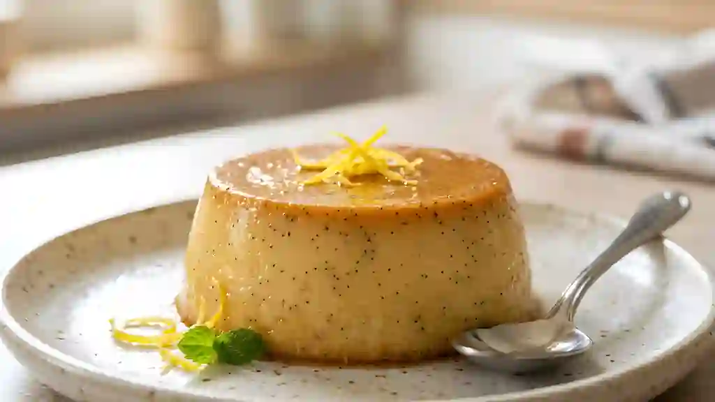 Flan Onctueux Vanille et Zestes de Citron - Photo de présentation