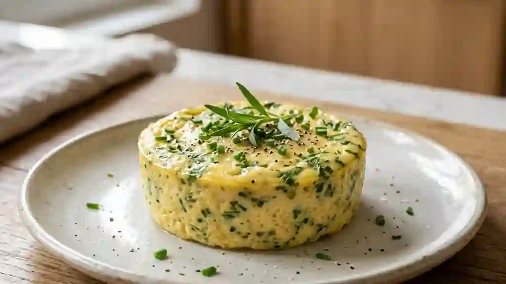 Flan soyeux aux herbes fraîches - Photo de présentation