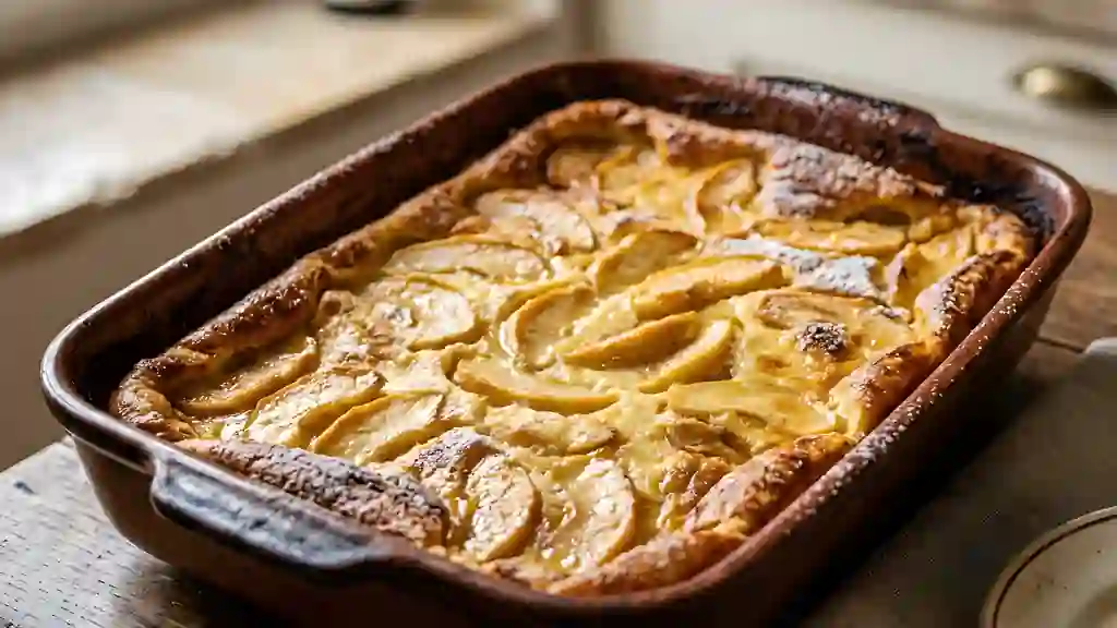 Flognarde aux pommes vanillée - Photo de présentation