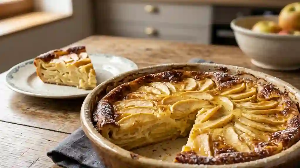 Flognarde fondante aux pommes et vanille - Photo de présentation