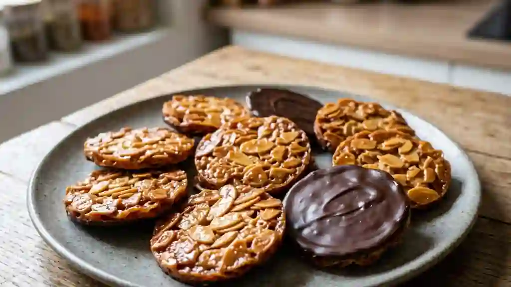 Florentins Croquants aux Amandes et Chocolat - Photo de présentation
