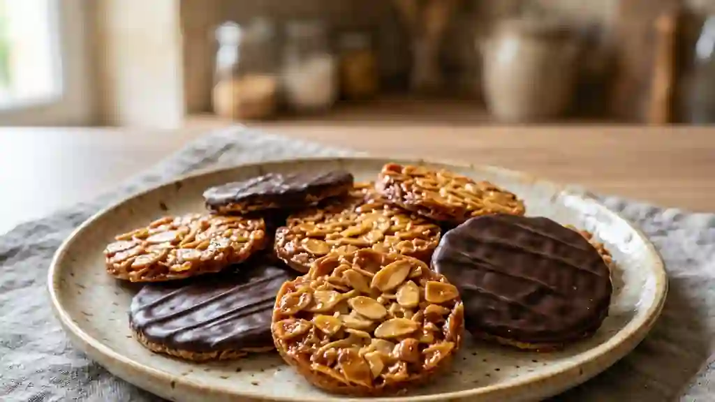 Florentins Caramélisés au Chocolat Noir - Photo de présentation