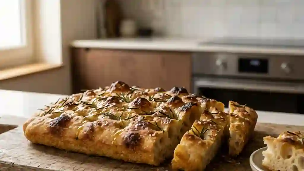 Focaccia Moelleuse au Romarin et Fleur de Sel - Photo de présentation